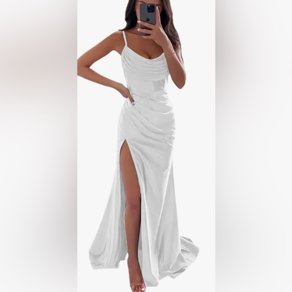 Elegant White Evening Gown